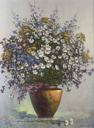 Vase of flowers by 
																	Vladimir Kananikhin