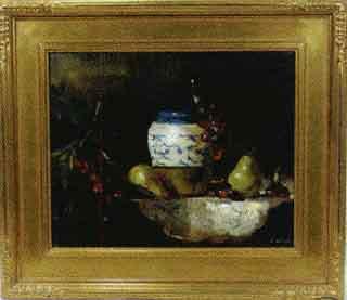 Pears and grapes by 
																	Jacqueline Kamin