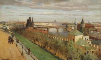 View from Kremlin towards the river in Moscow by 
																	Sergei Ivanovich Svetoslavsky