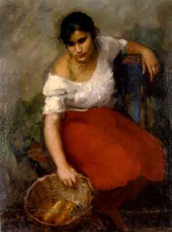 Girl in red skirt by 
																	Jozsef Prohaszka