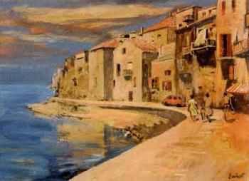 Mediterranean scene by 
																	Gyorgy Ezust