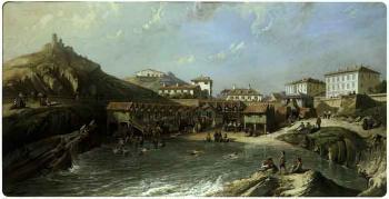 Vue du vieux port a Biarritz by 
																			Jean Jacques Alban de Lesgallery