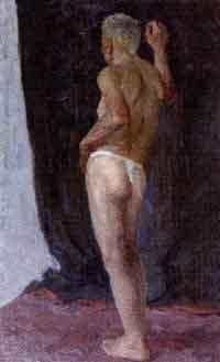 Standing male nude by 
																	Ikrari Bakhramov