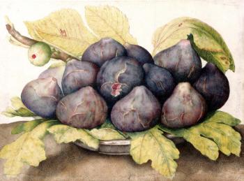 Plate of figs by 
																	Giovanna Garzoni