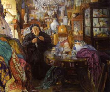 The antiques shop by 
																	Olga della vos Kardovskaia