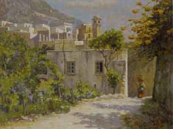 View of Capri by 
																	Attilio Zanchelli