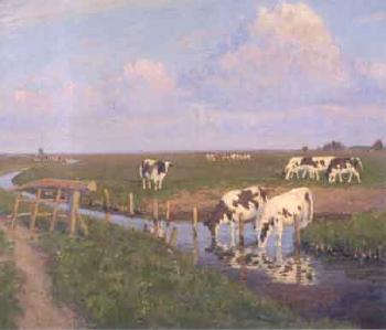 Cows near the brook by 
																	Mil Maeyens
