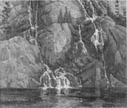 Bridal Veil Falls, Agawa Canyon, Algoma by 
																	Lawrence Nickle