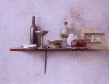 Still life with shelf by 
																	Gustavo Isoe