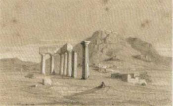 Temple of Apollo, Corinth. Tyrens with Nauplion and Argos in the distance by 
																	Leopold Guterbock