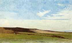 Landscape with cow by 
																	Knud Eel