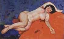Reclining female nude by 
																	Konstantin Isstomin