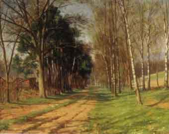 Woodland track in spring by 
																	Josef Rolletschek