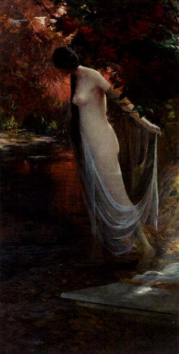 Ophelia at the river's edge by 
																	Charly Ewerbeck