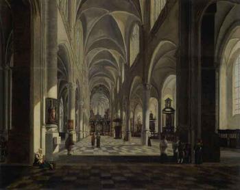 Church interior by 
																	Josephus Christianus Nicolie