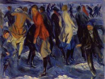 Ice skaters on the Untersee by 
																	Carl Rosch