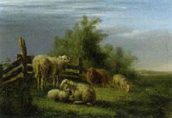 Sheep in a pasture by 
																	Bernardus Gerardus Ten Berge