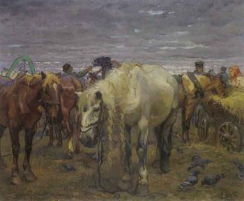 Horse market by 
																	Alfons Zhaba