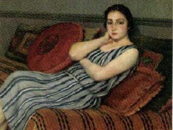 Jeune fille au repos by 
																	Charles Agard