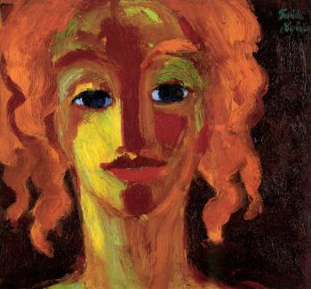 Rotblondes madchen by 
																	Emil Nolde