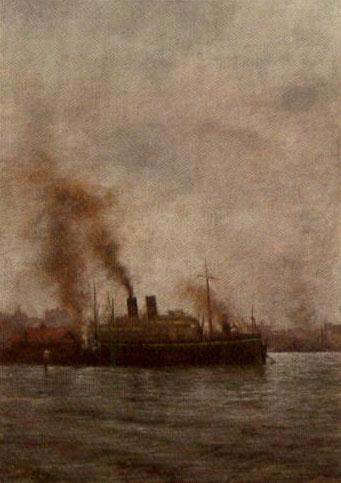 Th RMS Medina in Sydney Harbour by 
																	Dorothy Bagge