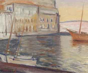 Boats on a river by 
																	Daniil A Daniil