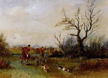 Hunt in full cry by 
																	Charles Frederick Rump