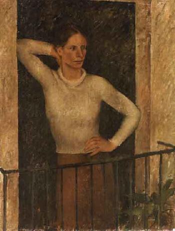 Woman at balcony by 
																	Ugo Capocchini