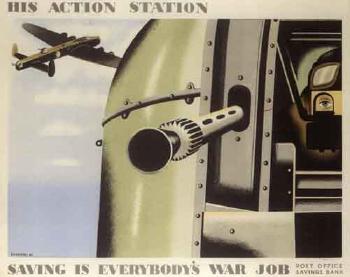 His action station saving is everybody's war job by 
																	Tom Eckersley