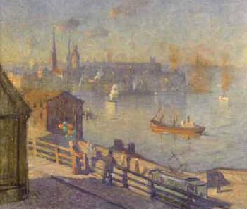 View towards the old part of town, Stockholm by 
																	Gunnar Lampa