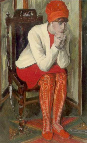 Red stockings by 
																	Ivan Stepanovich Ivanov-Sakachev