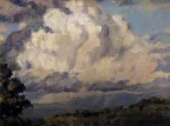 Cloudy landscape by 
																	Enrique Galwey y Garcia