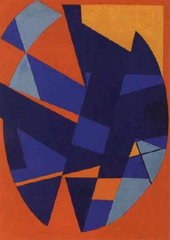Composition in blue by 
																	Thorvaldur Skulason