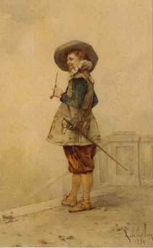 Portrait of a cavalier by 
																	Louis Robert de Cuvillon