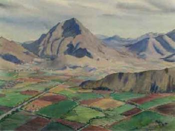 Western views - Mountain view. Rolling hills. Dusk by 
																	Agnes Anne Abbot