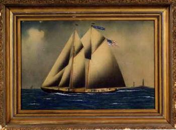 Portrait of the American schooner Victor and Ethan by 
																	Alvaro Acores