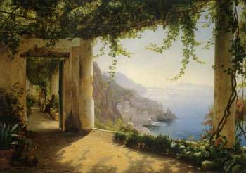From a loggia at Amalfi by 
																	Carl Frederic Aagaard