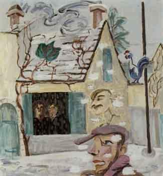 Le village en hiver by 
																	Christen Laely