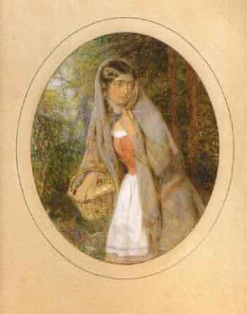 Young woman with basket of eggs by 
																	Konstantin Troutovsky