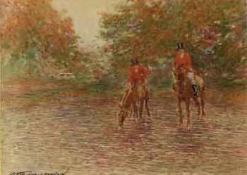 Cross country, York, hunt in full cry by 
																			Victor Noble Rainbird
