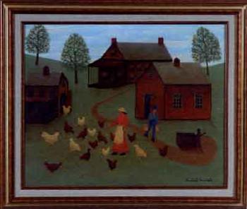 Feeding the chickens by 
																	Erwin J Neusch
