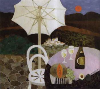 The white umbrella by 
																	Mary Fedden