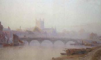 Worcester Cathedral from the river by 
																	Arthur Henry Enock
