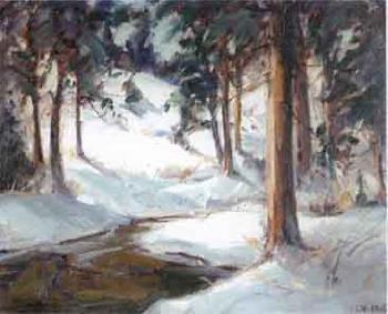Winter landscape by 
																	Carl Illig