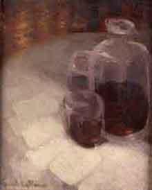 Bottle and napkins by 
																	Gregorio del Olmo