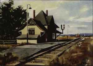 CNR Station, Vanscoy, Sask by 
																	Arthur Evoy