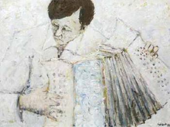 L'accordeoniste by 
																	Rene Galant