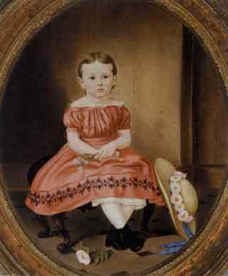 Memorial portrait of Miss Schermerhornn 1867 by 
																	Edward Kunkely