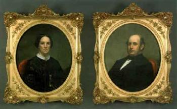 Portraits of husband and wife by 
																	John Hagny