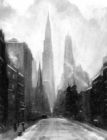 Lexington Avenue looking south by 
																			Leon Dolice